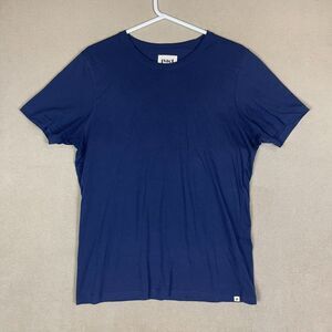 Pact T-Shirt Adult Medium Blue Short‎ Sleeve Organic Cotton Logo Preppy Mens